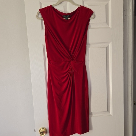 Lauren Ralph Lauren Dresses & Skirts - Lauren‎ Ralph Lauren Red Midi Elegent Dress Size 4